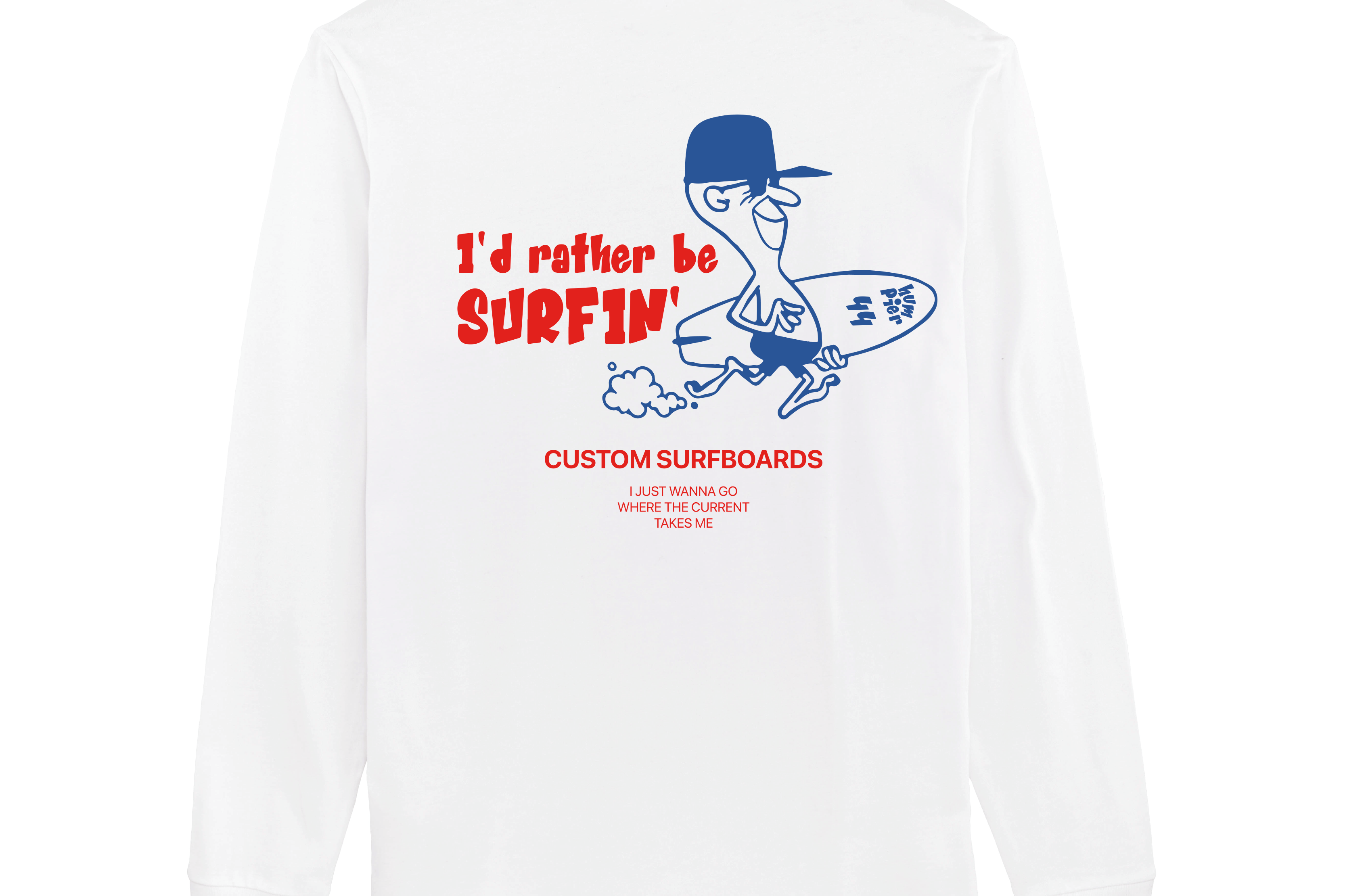 Camiseta manga larga Surfin Humpier blanca