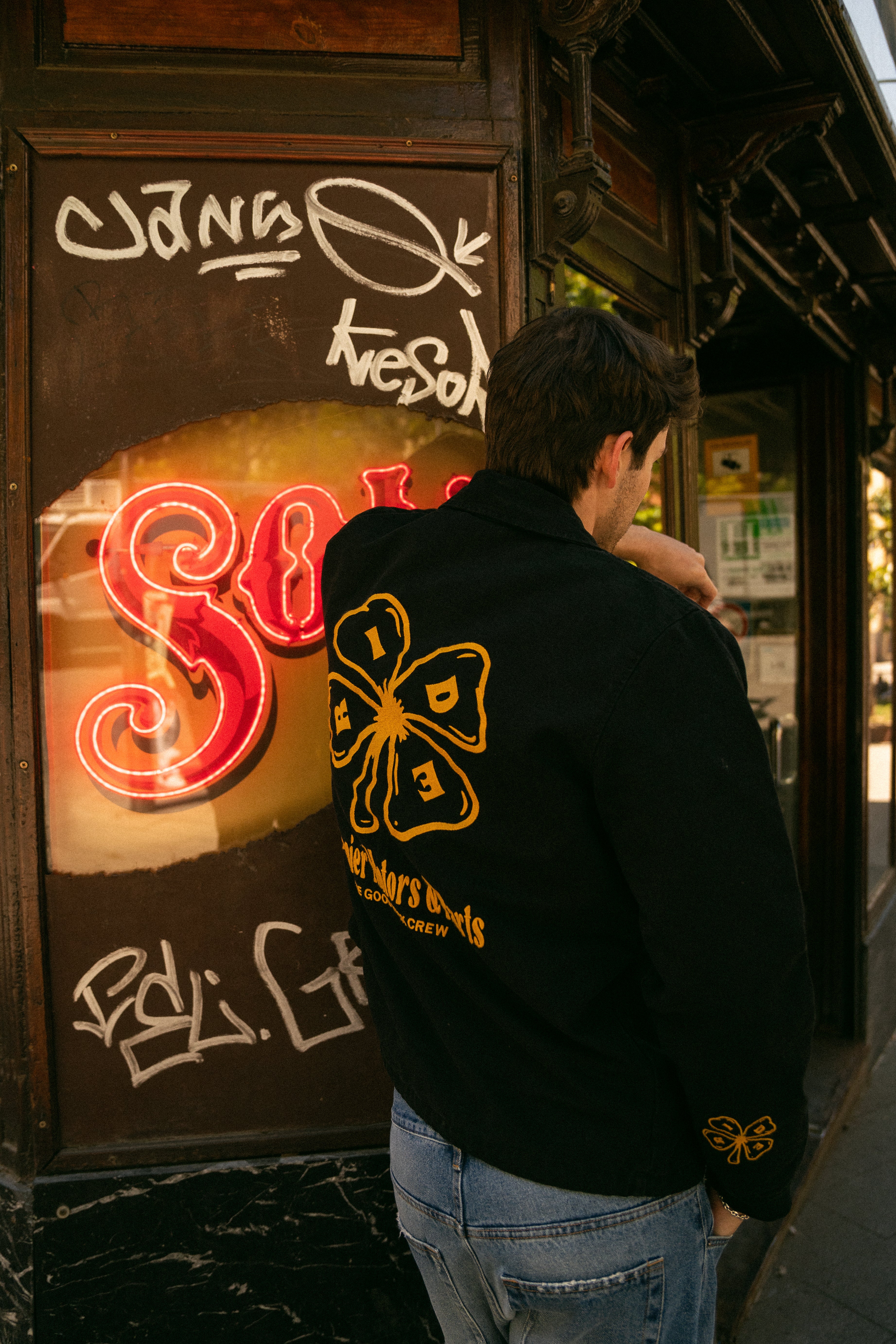 Chaqueta Trucker Good Luck Crew Negra