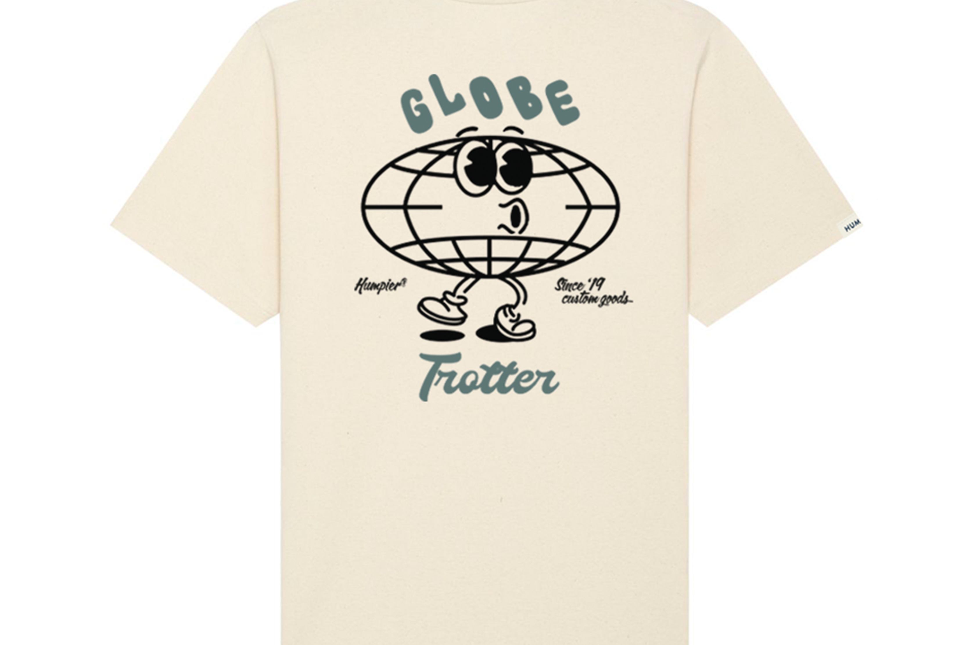 Camiseta manga corta Globe Humpier blanco crudo