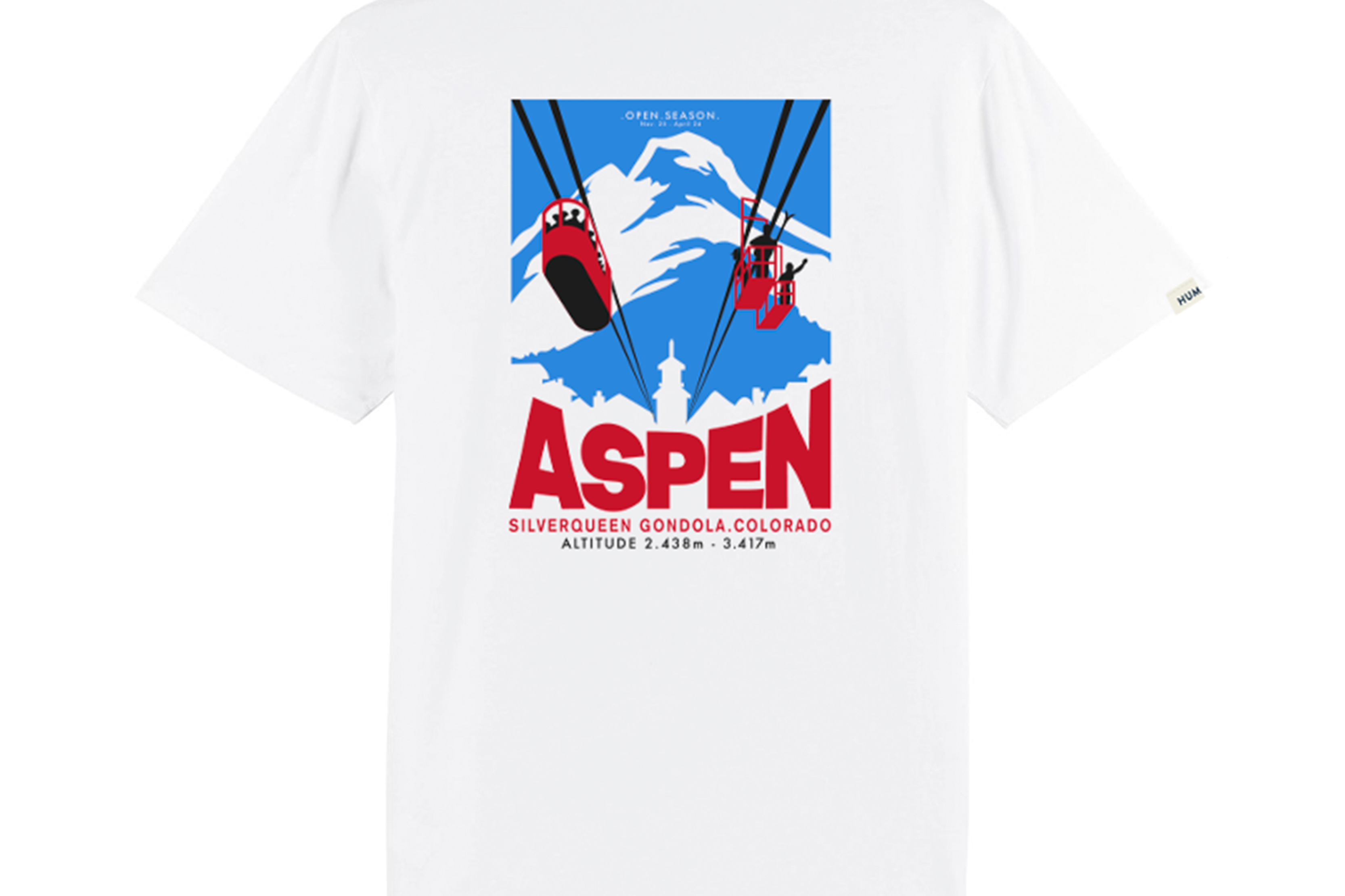 Camiseta manga corta Aspen Humpier blanca