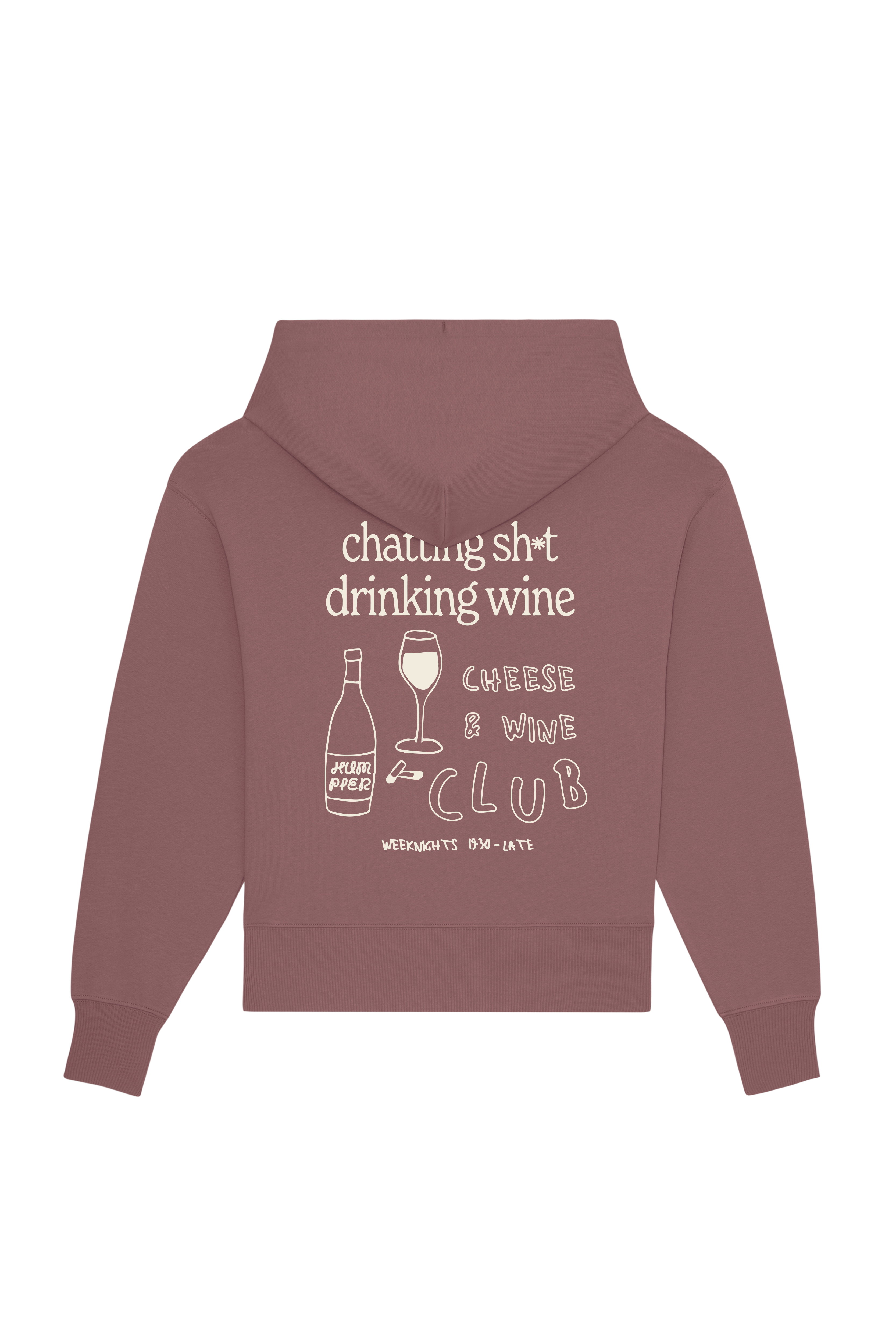 Sudadera con capucha Chatting granate claro