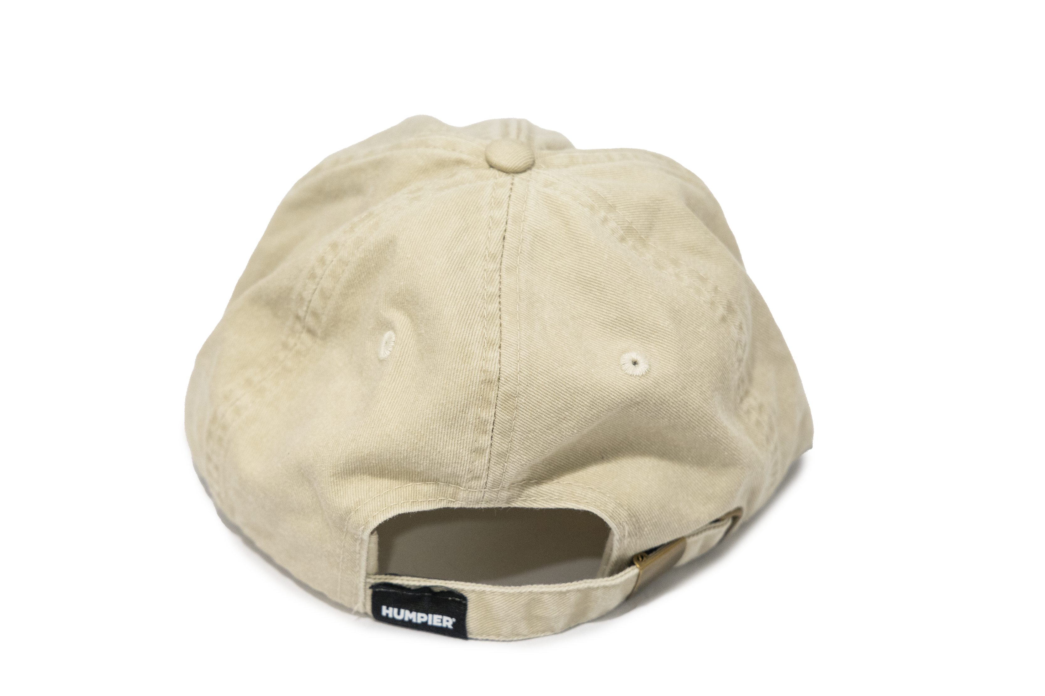 gorra de tela con bordado Mental Vacaction off-white o beige