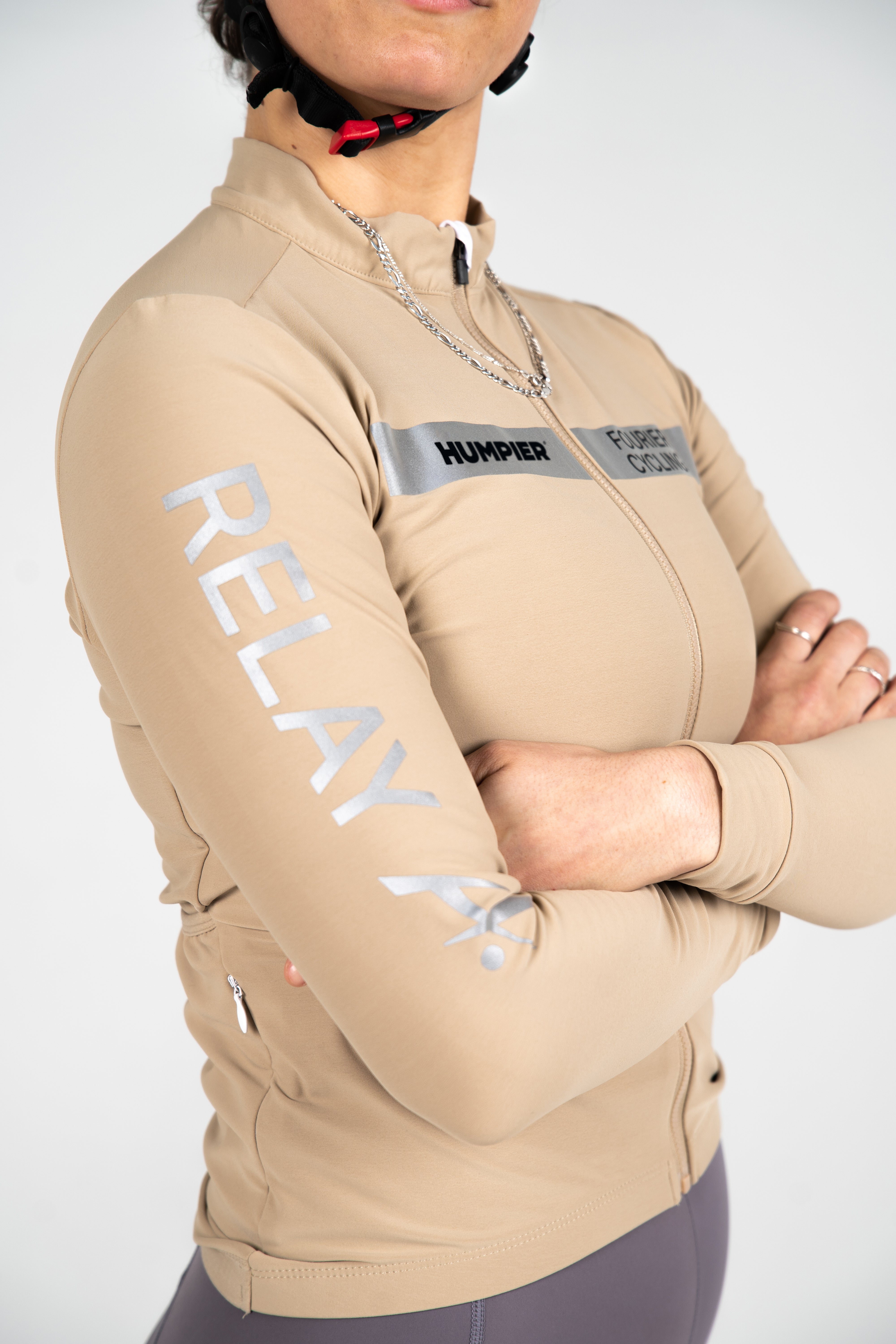 humpier fourier cycling maillot largo beige