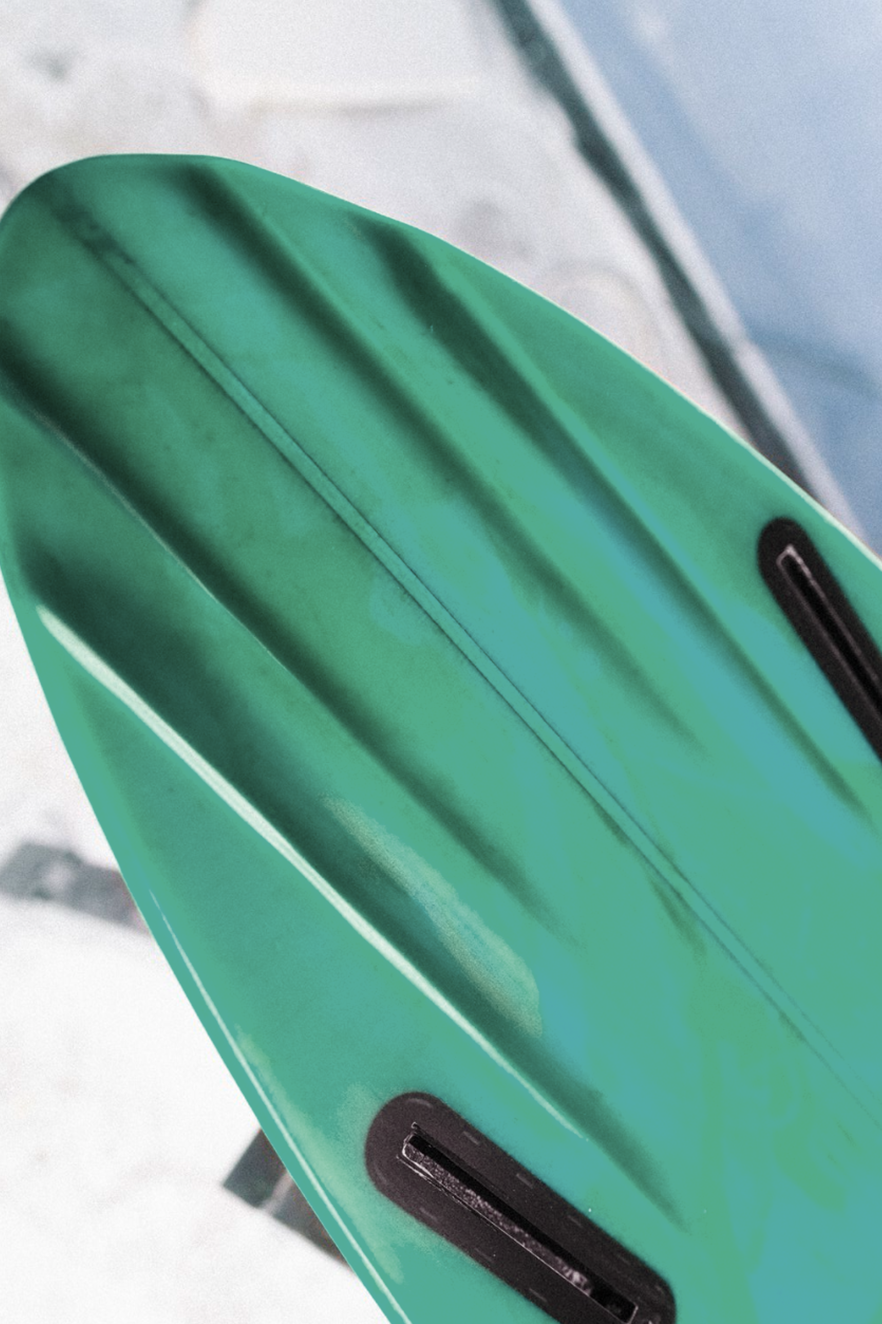 Tabla de surf shortboard Mid Twin Humpier x Habitus azul