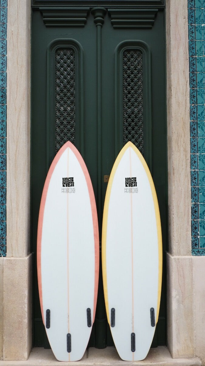 Tabla de surf shortboard El Amigo Humpier x Habitus amarillo