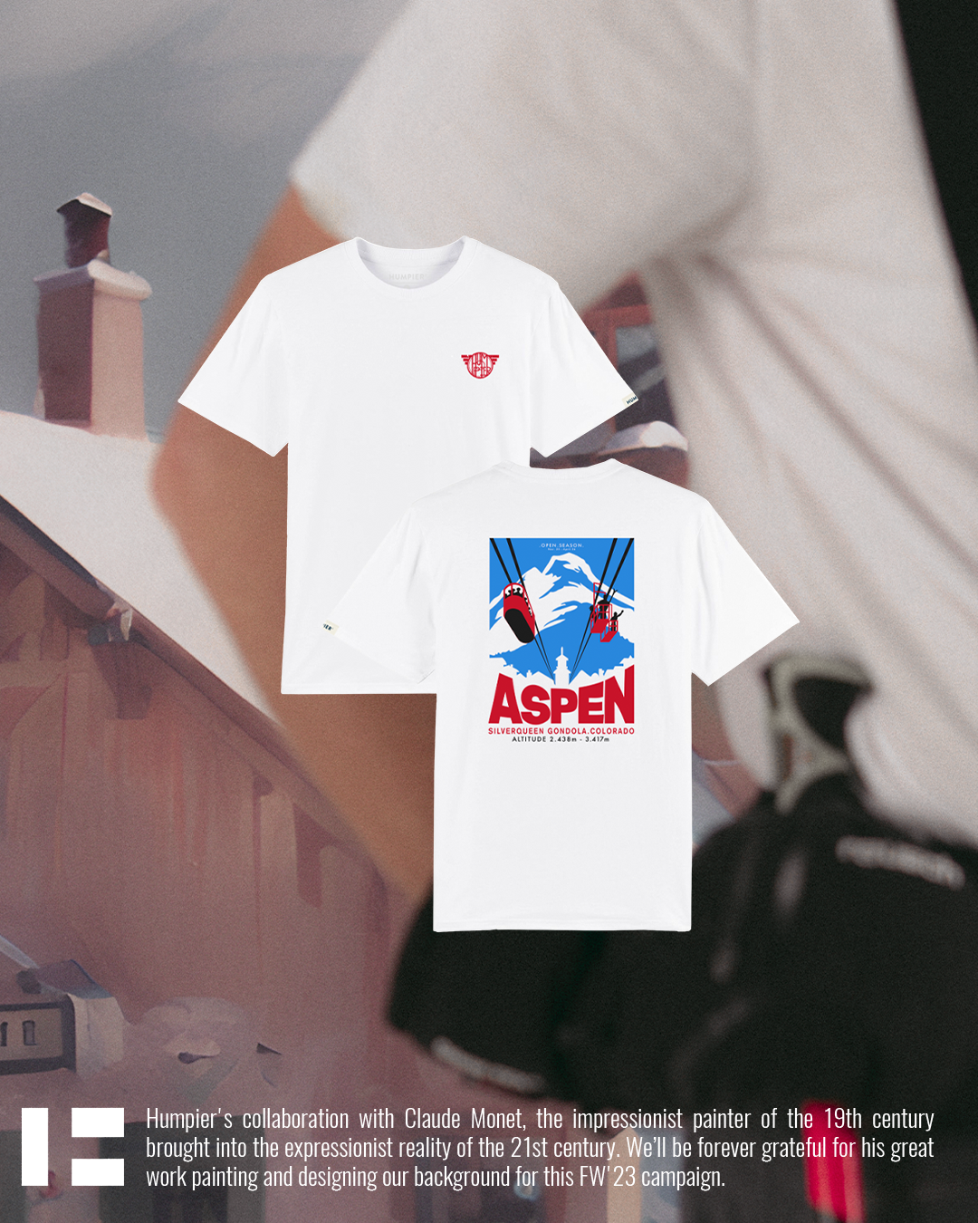 Camiseta manga corta Aspen Humpier blanca