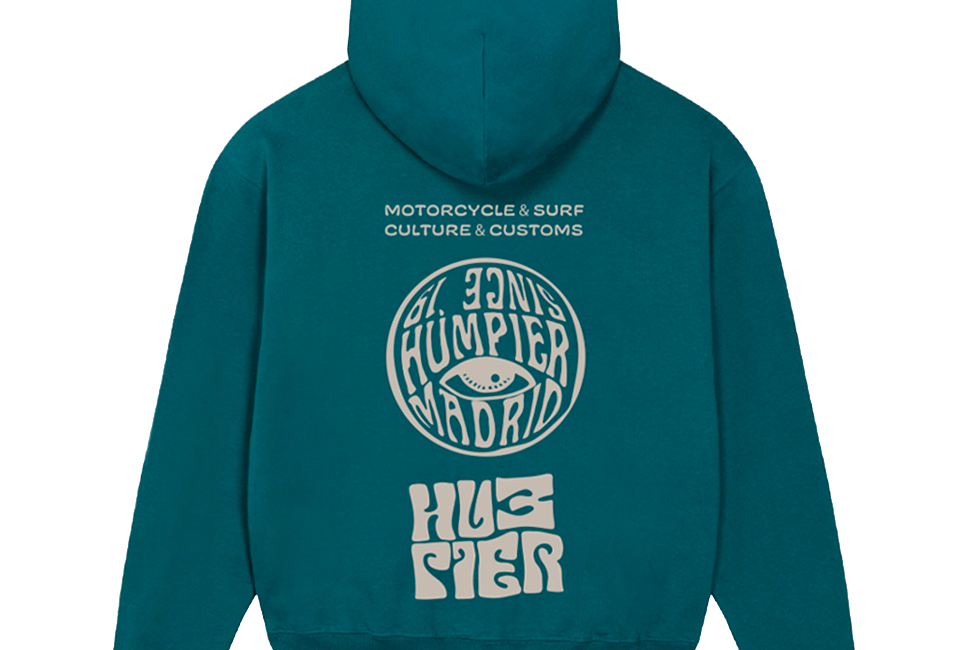 Sudadera con capucha hoodie Peace and Love Humpier verde