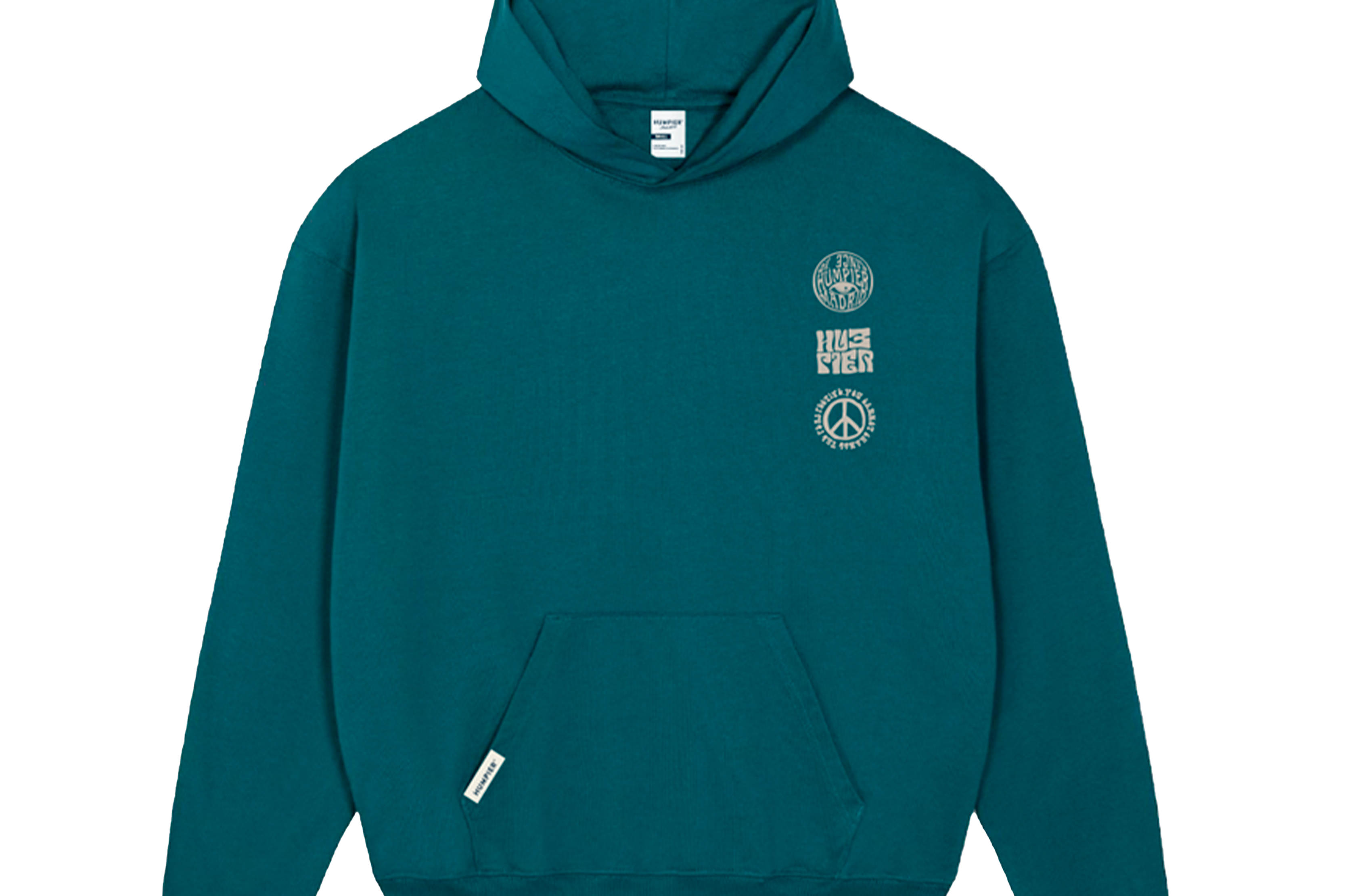 Sudadera con capucha hoodie Peace and Love Humpier verde