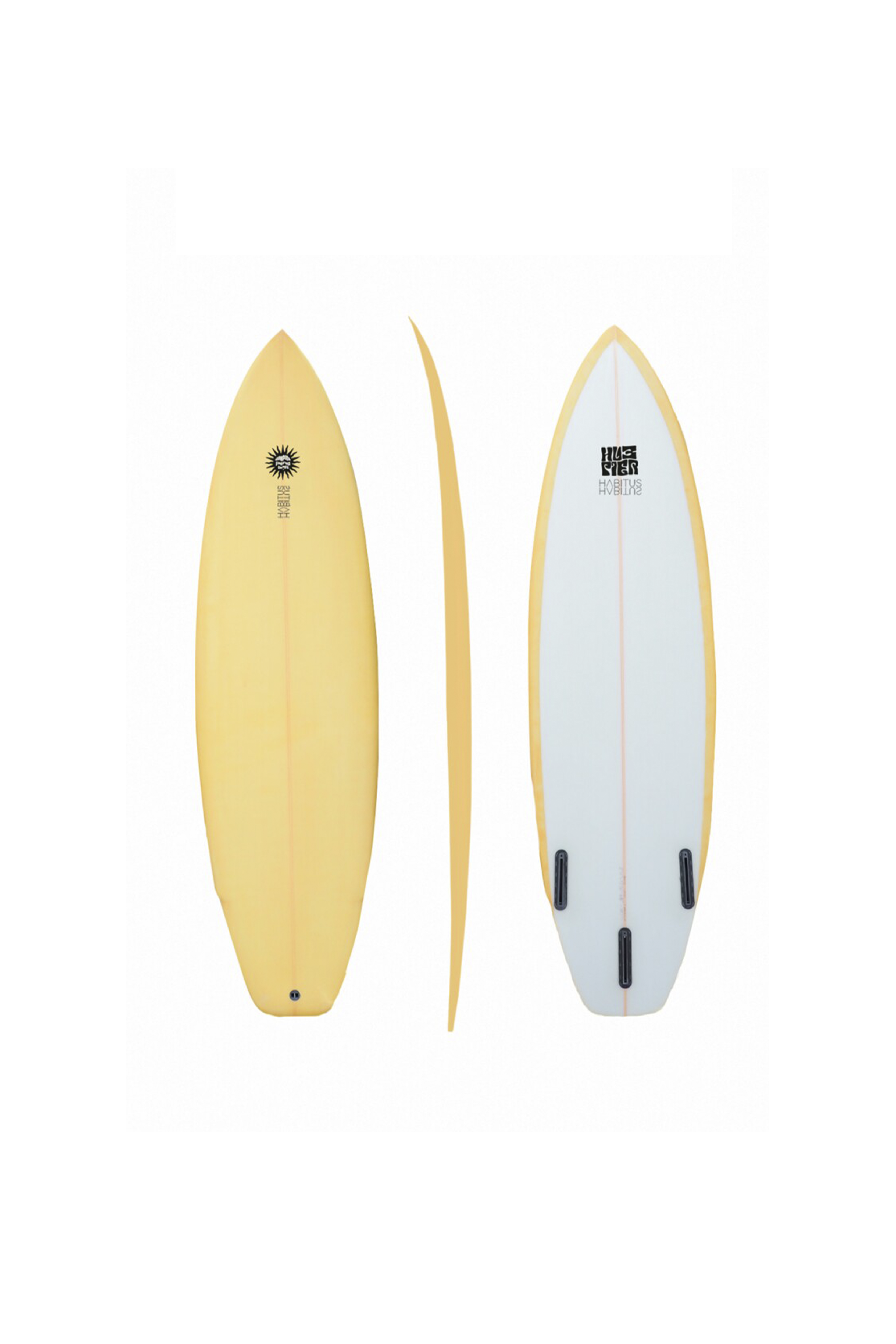 Tabla de surf shortboard El Amigo Humpier x Habitus amarillo